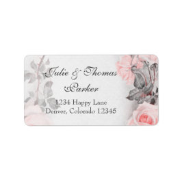 ヴィンテージ結婚バラ住所 シール