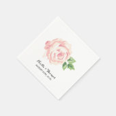 ヴィンテージ結婚バラ スタンダードカクテルナプキン (角)