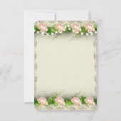 ヴィンテージ結婚バラ&レースR.S.V.P. 出欠カード (裏面)