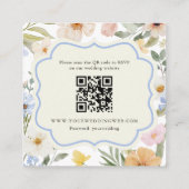 ヴィンテージ結婚パステルのQRコードRSVP エンクロージャーカード (裏面)