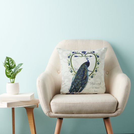 ヴィンテージ結婚ピーコック40周年記念50周年記念60周年記念 クッション (椅子)