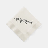 ヴィンテージ結婚フォントウェディング 縁ありカクテルナプキン (角)