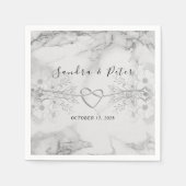 ヴィンテージ結婚フローラのナプキン スタンダードカクテルナプキン (正面)