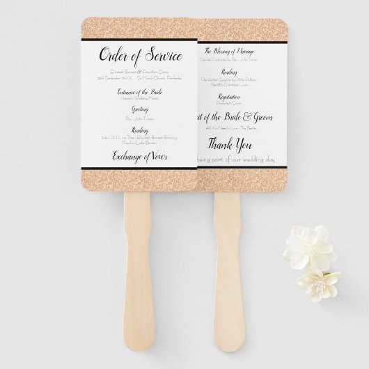 ヴィンテージ結婚フローラのファンの順序 ハンドファン (正面&裏面)