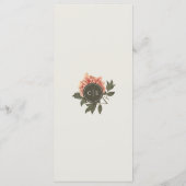 ヴィンテージ結婚フローラのメニュー メニュー (裏面)