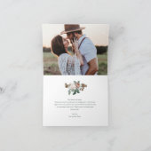 ヴィンテージ結婚フローラの写真サンキューカード カード (内部)