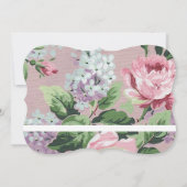 ヴィンテージ結婚フローラの写真サンキューカード 招待状 (裏面)