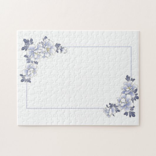 ヴィンテージ結婚フローラまたは記念日 ジグソーパズル (横)