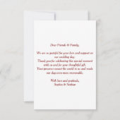 ヴィンテージ結婚フローラサンキューカード サンキューカード (裏面)