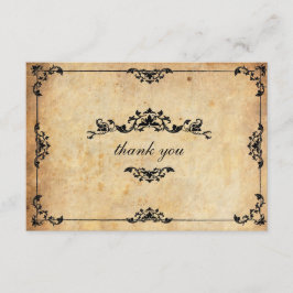 ヴィンテージ結婚フローラサンキューカード サンキューカード