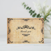 ヴィンテージ結婚フローラサンキューカード サンキューカード (スタンド正面)