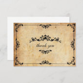 ヴィンテージ結婚フローラサンキューカード サンキューカード (正面/裏面)