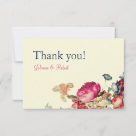 ヴィンテージ結婚フローラサンキューカード サンキューカード