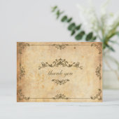 ヴィンテージ結婚フローラサンキューカード サンキューカード (スタンド正面)