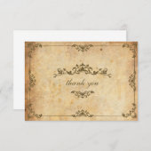 ヴィンテージ結婚フローラサンキューカード サンキューカード (正面/裏面)