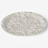 ヴィンテージ結婚フローラレース ペーパープレート (アングル)