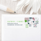 ヴィンテージ結婚フローラ住所 シール (インサイチュ)