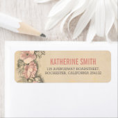 ヴィンテージ結婚フローラ住所 シール (インサイチュ)