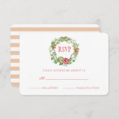ヴィンテージ結婚フローラ多肉症 | RSVP (正面/裏面)