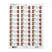 ヴィンテージ結婚フローラ差出人住所ラベル ラベル (フルシート)