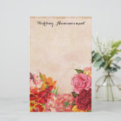 ヴィンテージ結婚フローラ発表資料 便箋 (スタンド正面)