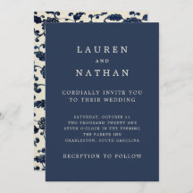 ヴィンテージ結婚フローラ | ネイビーとクリーム