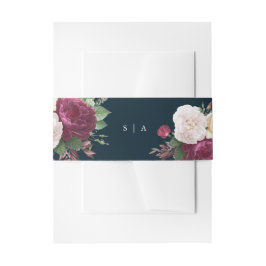 ヴィンテージ結婚フローラ 招待状ベリーバンド