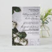 ヴィンテージ結婚フローラ 招待状 (スタンド正面)