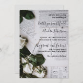 ヴィンテージ結婚フローラ 招待状 (正面/裏面)