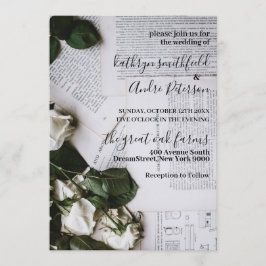 ヴィンテージ結婚フローラ 招待状