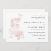 ヴィンテージ結婚フローラ 招待状 (正面/裏面)