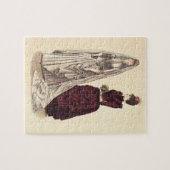 ヴィンテージ結婚ブライダルの女性 ジグソーパズル (横)