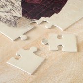 ヴィンテージ結婚ブライダルの女性 ジグソーパズル (側面)