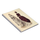 ヴィンテージ結婚ブライダルの女性 ノートブック (右側)