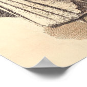 ヴィンテージ結婚ブライダルの女性 ポスター (角)