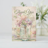 ヴィンテージ結婚ブライダルシャワーありがとう サンキューカード (スタンド正面)