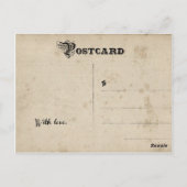 ヴィンテージ結婚ブラウン ポストカード (裏面)