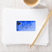 ヴィンテージ結婚ブルー住所 シール (インサイチュ)