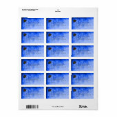 ヴィンテージ結婚ブルー住所 シール (フルシート)