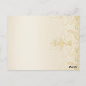 ヴィンテージ結婚ペアコックの表番号カード ポストカード (裏面)