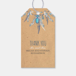 ヴィンテージ結婚ボホ ギフトタグ