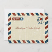 ヴィンテージ結婚メールありがとう サンキューカード (正面)