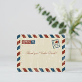 ヴィンテージ結婚メールありがとう サンキューカード (スタンド正面)