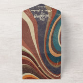 ヴィンテージ結婚レトロの一挙式招待 オールインワン招待状 (外側)