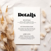 ヴィンテージ結婚レトロスクリプトのゲスト情報 エンクロージャーカード