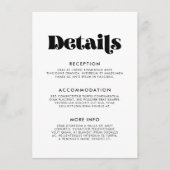 ヴィンテージ結婚レトロスクリプトのゲスト情報 エンクロージャーカード (正面)