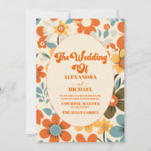 ヴィンテージ結婚レトロ 招待状 (正面)