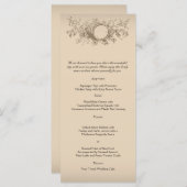 ヴィンテージ結婚ワイナリーのメニュー メニュー (正面/裏面)