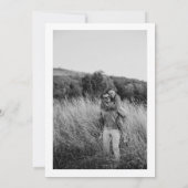 ヴィンテージ結婚ワイルドフラワーの写真保存日時 招待状 (裏面)