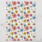 ヴィンテージ結婚ワイルドフラワーの名刺 メニュー (裏面)